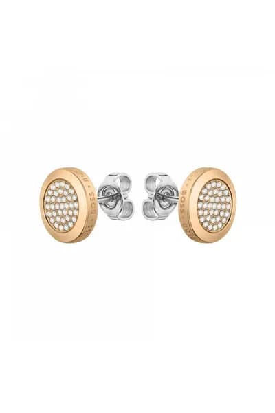 Boss Jewellery Medallion Stainless Steel Earrings - 1580382 Rose