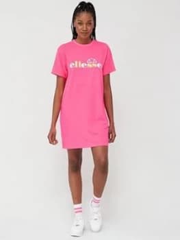 Ellesse Exclusive Jessi T-Shirt Dress - Pink, Size 10, Women