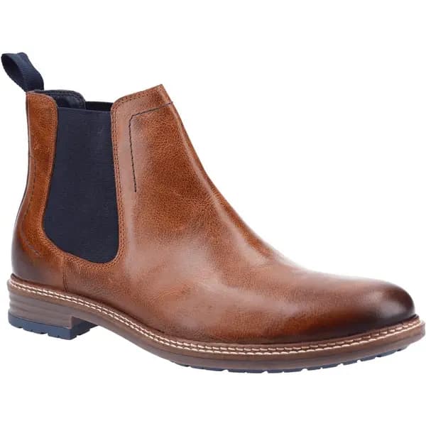 Hush Puppies Mens Justin Pull On Chelsea Ankle Boots - UK 10 Brown male ES3513CAM10