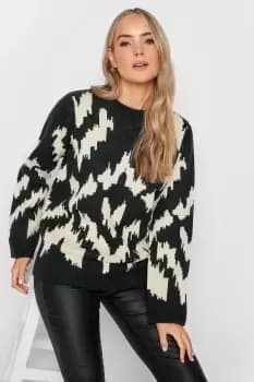 Tall Abstract Print Jumper