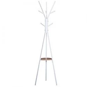 HOMCOM Coat Rack White 750 mm x 80 mm x 320 mm