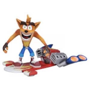 NECA Crash Bandicoot - 7 Action Figure - Deluxe Hoverboard Crash