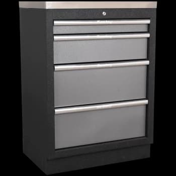 Sealey Superline Pro Modular Cabinet 4 Drawer MSS System Black / Grey