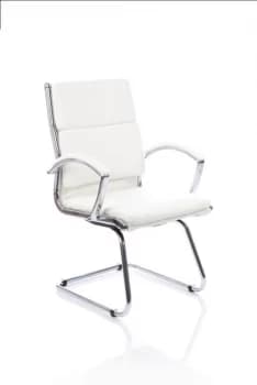 Adroit Classic Cantilever Chair With Arms White Ref BR000032