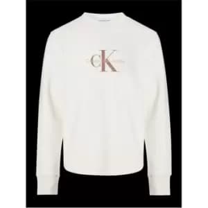 Calvin Klein Jeans Archival Monologo Waffle Ls Tee - Neutral