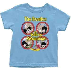 The Beatles - Yellow Submarine Portholes Kids 5 Years Toddler T-Shirt - Blue