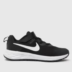 Nike Black & White Revolution 6 Junior Trainers