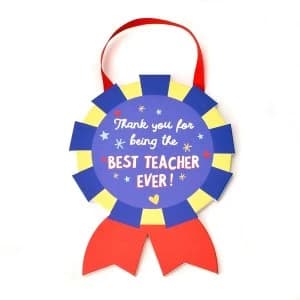 Cheerfull Teacher Rosette Plaque