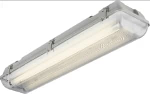 KnightsBridge Twin T8 58W IP65 240V Non-Corrosive Fluorescent Lamp Fitting