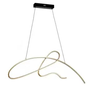 Sign Integrated LED Pendant Ceiling Light Gold