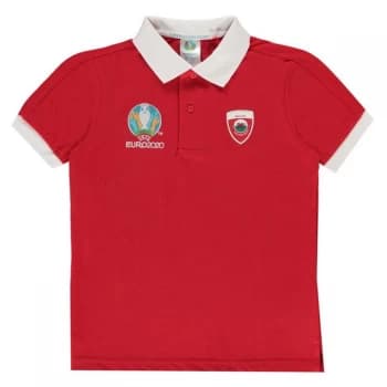 UEFA Euro 2020 Wales Polo Shirt Junior Boys - Red
