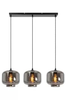 Medine Modern Pendant light - 3xE27 - Smoke Grey