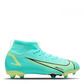 Nike Mercurial Superfly Academy DF Junior FG Football Boots - Turquoise/Lime