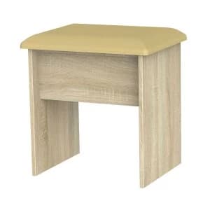 Yelanto Ready Assembled Padded Stool - Oak