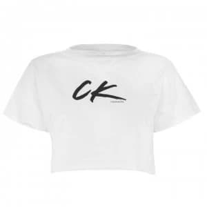 Calvin Klein Wave Crop T-Shirt - White YCD