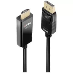 LINDY Cable DisplayPort plug, HDMI-A plug 0.5 m Black 40924 DisplayPort cable