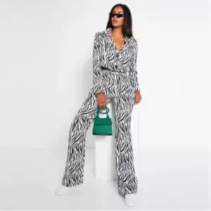 I Saw It First Zebra Print Straight Leg Trousers Co-Ord - Multi
