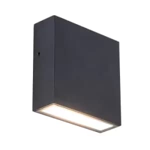 Lutec Gemini XF LED Outdoor Wall Light - Matt Black