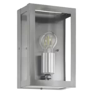 IP44 Outdoor Wall Light Stainless Steel Box 1 x 60W E27 Bulb Porch Lamp