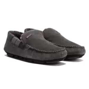 Barbour Mens Monty Slippers Dark Grey Suede 10 (EU44)