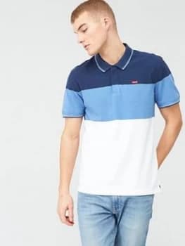 Levis Original Stripe Batwing Polo Top - Blue