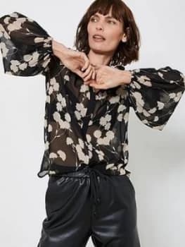 Mint Velvet Mint Velvet Abi Print Lantern Sleeve Blouse