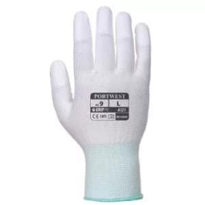 Portwest PU Fingertip Gloves White 2XS