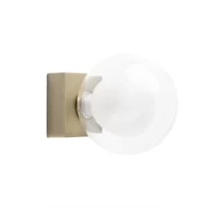 Perla Bathroom Antique Brass Globe Wall Light 1x g9