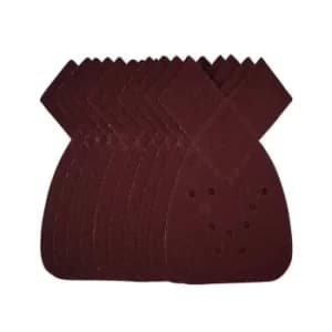 Draper Detail Sanding Sheets with Hook and Loop, 140mm, 80 Grit, SSD4 (Pack of 10)