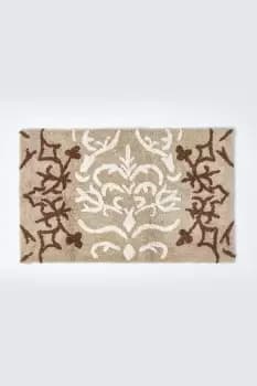 Damask Cotton Bath Mat