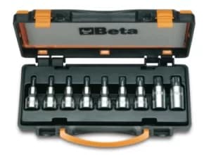 Beta Tools 920TX/C 9pc 1/2" Square Drive Torx Bit Socket Driver Case Set