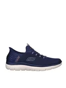 Skechers Summits Mesh Slip-ins Sneaker Memory Foam Trainer, Navy, Size 10, Men
