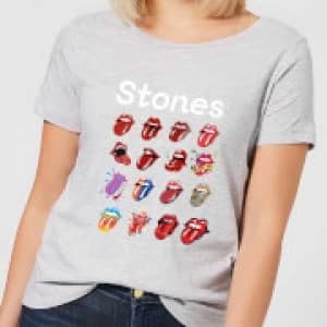 Rolling Stones No Filter Tongue Evolution Womens T-Shirt - Grey - 3XL