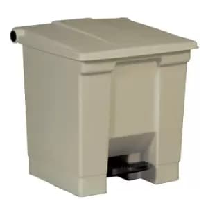 Rubbermaid Industrial pedal bin, capacity 30 l, beige