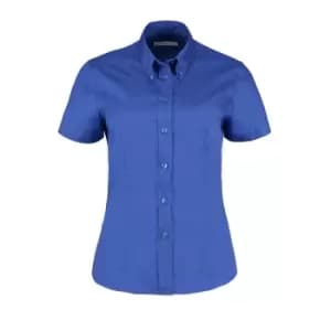 Kustom Kit Ladies Corporate Oxford Short Sleeve Shirt (10) (Royal Blue)