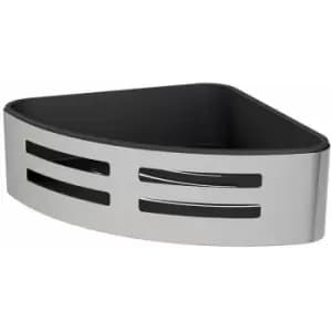 Miller Baskets Classic Corner Shower Tidy With Tray - Chrome And Black - 876C - Chrome / Black