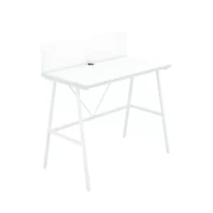 Soho Desk with Backboard White/White Leg KF90776