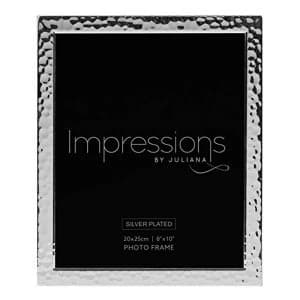 8" x 10" - Impressions Silver Plated Hammered Design Frame