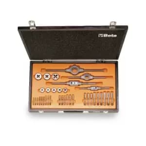 Beta Tools 446ASW/C36 36pc Whitworth Tap & Die Set (1/8-1/2") + Accessories