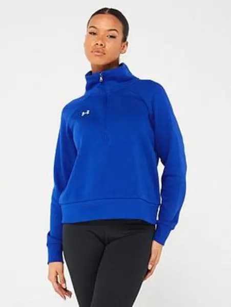 Under Armour Womens Training Rival Fleece 1/2 Zip - Blue