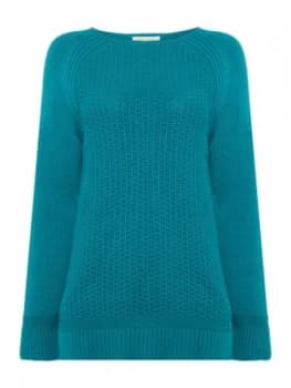 Barbour Birdport Long Sleeve Round Neck Jumper Turquoise