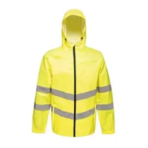 Regatta Unisex Hi Vis Pro Packaway Reflective Work Jacket (L) (Yellow)