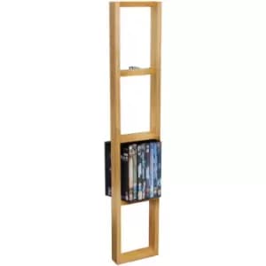 IRIS - Wall Mounted 76 CD / 32 DVD / Bluray Storage Frame Shelf - Natural - Natural