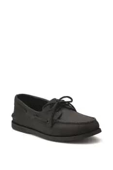 Perry Authentic Original Leather Boat Shoe Male Black UK Size 8