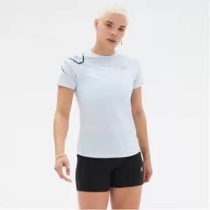 New Balance Impact Short Sleeve Run T-Shirt Womens - Blue