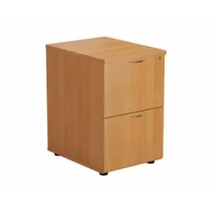 TC Office Deluxe 2 Drawer Filing Cabinet A4 Height 710mm, Dark Walnut