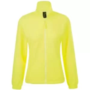 SOLS Womens/Ladies North Full Zip Fleece Jacket (L) (Neon Yellow)