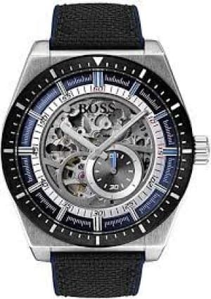 Hugo Boss Signature Timepiece Collection Skeleton 1513645 Men Strap Watch