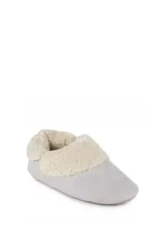 Suedette Boot Slippers with Cuff