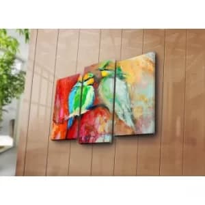 3PATK-26 Multicolor Decorative Canvas Painting (3 Pieces)